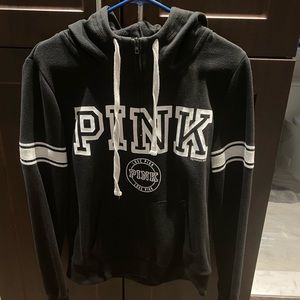 PINK Victoria Secret pull over half zip hoodie
